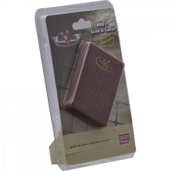 Hub + Leitor de Cartão AV100 Marrom INTEGRIS por 0,00 à vista no boleto/pix ou parcele em até 1x sem juros. Compre na loja Mundomax!