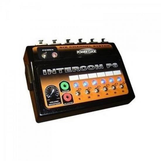 Intercomunicador Portátil 6 Pontos INTERCOM P6 Preto POWER CLICK (57252)