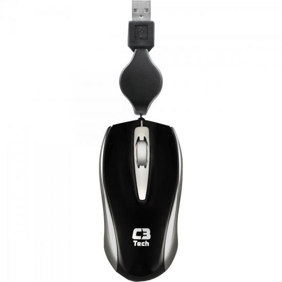 Mini Mouse Retátil USB 800DPI MS3209 Preto C3 TECH por 0,00 à vista no boleto/pix ou parcele em até 1x sem juros. Compre na loja Mundomax!