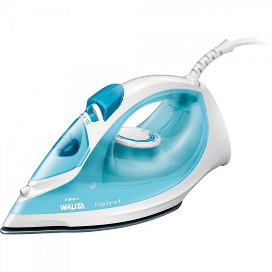 Ferro a Vapor 2000W 220V EASYSPEED RI1028/22 Azul/Branco PHILIPS WALITA por 0,00 à vista no boleto/pix ou parcele em até 1x sem juros. Compre na loja Mundomax!