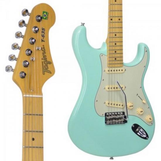 Guitarra TAGIMA T635 Verde Pastel por 0,00 à vista no boleto/pix ou parcele em até 1x sem juros. Compre na loja Mundomax!