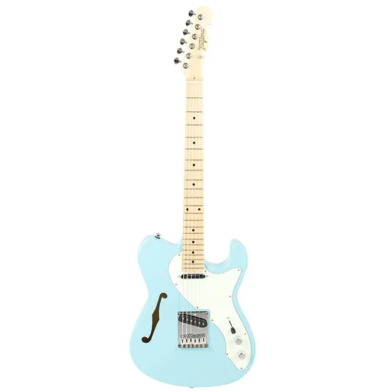 Guitarra TAGIMA Tele Semiacústica T-484 BRASIL Azul Pastel por 0,00 à vista no boleto/pix ou parcele em até 1x sem juros. Compre na loja Mundomax!