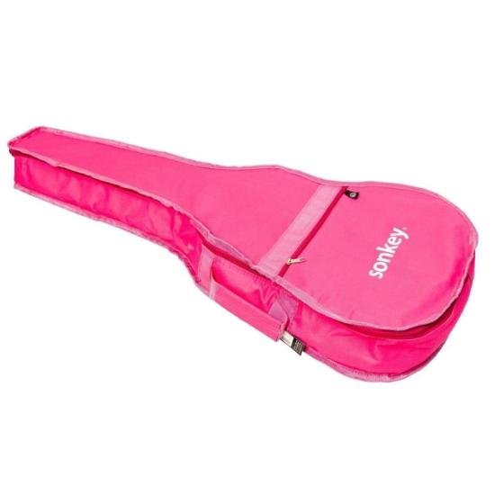 Capa para Violão Kids SONKEY NY600 Extra Rosa por 125,00 à vista no boleto/pix ou parcele em até 5x sem juros. Compre na loja Mundomax!