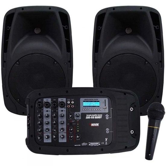 Kit de Som Portátil EVO 410 USB Preto NOVIK (57557)