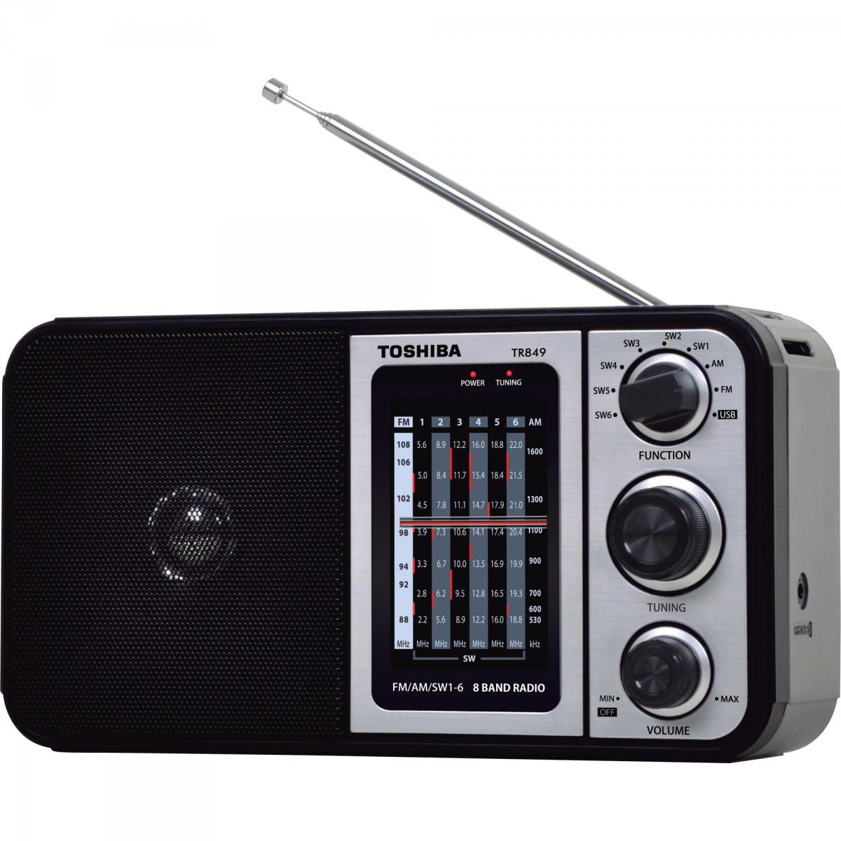 Rádio Portátil FM/AM/USB MP3 TR849 Preto SEMP TOSHIBA - Mundomax