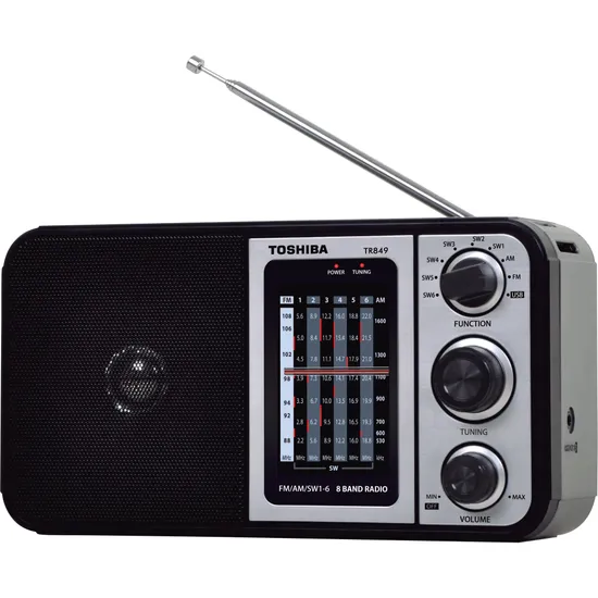 Rádio Portátil FM/AM/USB MP3 TR849 Preto SEMP TOSHIBA (57588)