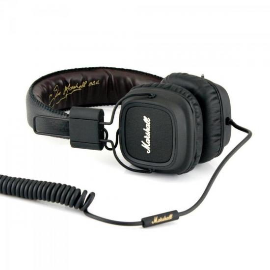 Fone de ouvido MAJOR FX Preto MARSHALL por 0,00 à vista no boleto/pix ou parcele em até 1x sem juros. Compre na loja Mundomax!