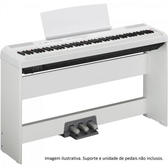 Piano Digital YAMAHA P-115 Branco por 0,00 à vista no boleto/pix ou parcele em até 1x sem juros. Compre na loja Mundomax!