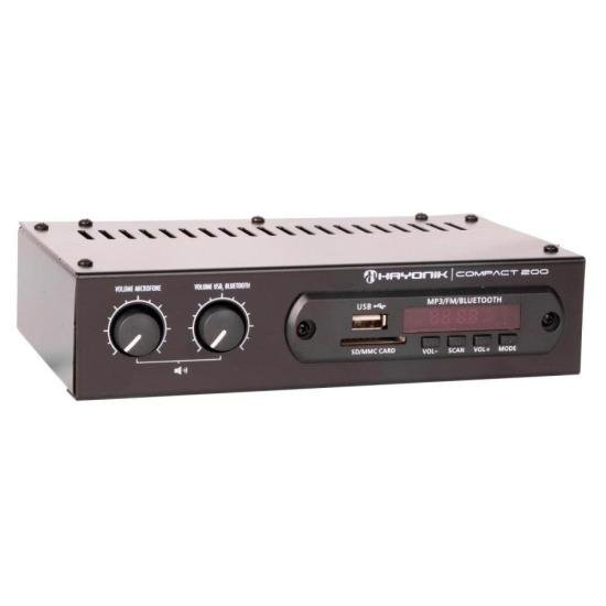 Amplificador Hayonik Compact 200 20W RMS com Bluetooth por 349,99 à vista no boleto/pix ou parcele em até 10x sem juros. Compre na loja Mundomax!
