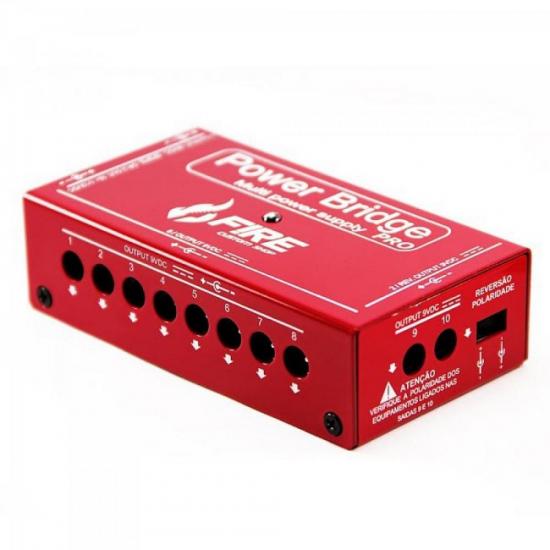 Fonte de Alimentação POWER BRIDGE PRO Vermelha FIRE por 0,00 à vista no boleto/pix ou parcele em até 1x sem juros. Compre na loja Mundomax!