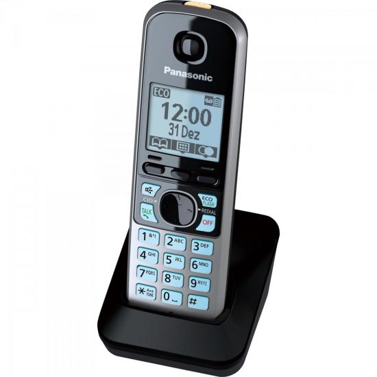 Ramal sem Fio KXTGA671LBB Cinza PANASONIC por 0,00 à vista no boleto/pix ou parcele em até 1x sem juros. Compre na loja Mundomax!