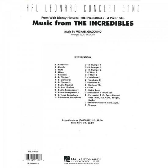 Grade de Partituras Music from the Incredibles Score Parts por 0,00 à vista no boleto/pix ou parcele em até 1x sem juros. Compre na loja Mundomax!