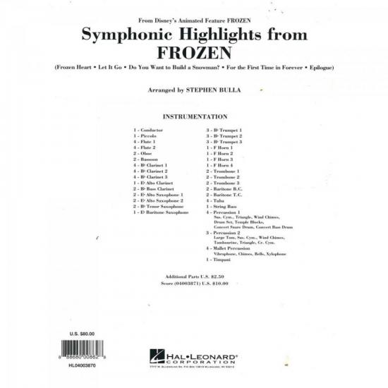 Symphonic Highlig. ESSENTIAL ELEMENTS from Frozen Score Parts ELEMENTS por 498,90 à vista no boleto/pix ou parcele em até 10x sem juros. Compre na loja Mundomax!