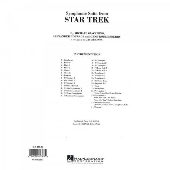 Grade de Partituras Symphonic Suite from Star Trek Score Parts ESSENTIAL ELEMENTS por 0,00 à vista no boleto/pix ou parcele em até 1x sem juros. Compre na loja Mundomax!