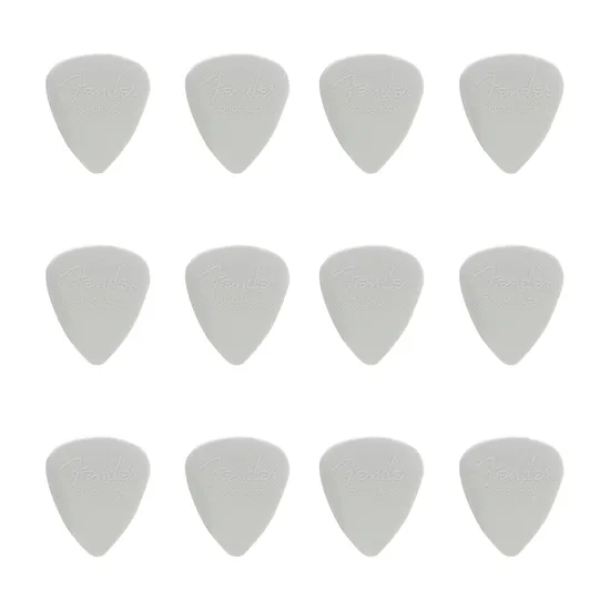 Kit 12 Palhetas Fender Nylon 0.60 White (57894)