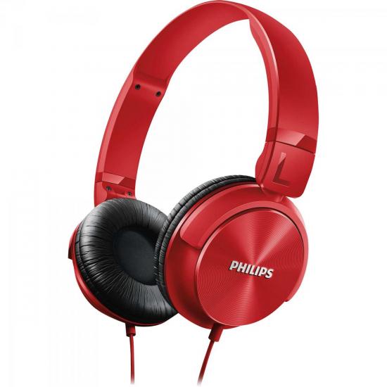 Fone de Ouvido Estilo DJ com Graves Nítidos SHL3060RD/00 Vermelho por 0,00 à vista no boleto/pix ou parcele em até 1x sem juros. Compre na loja Mundomax!