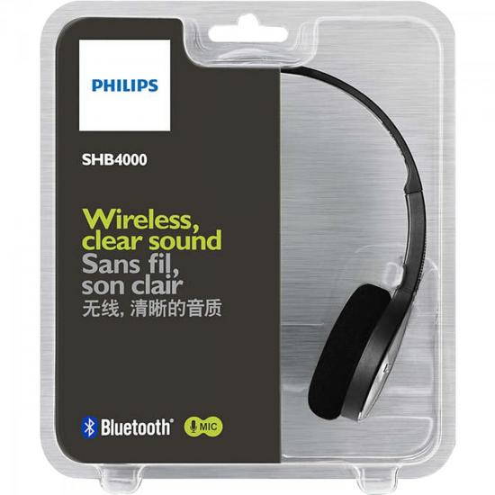 Fone de Ouvido Wireless Bluetooth com Microfone Integrado SHB4000/00 por 0,00 à vista no boleto/pix ou parcele em até 1x sem juros. Compre na loja Mundomax!