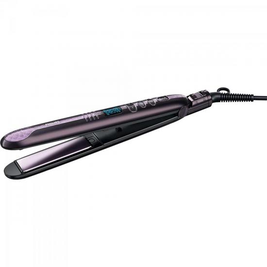 Chapinha Prancha Alisadora de Cerâmica HP8339/00 Bivolt Preto e Roxo (57988)