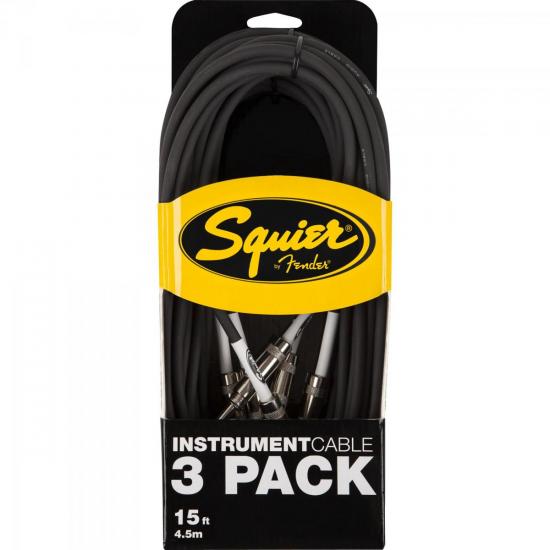 Cabo para Instrumentos P10 x P10 4,5m Preto SQUIER by FENDER por 0,00 à vista no boleto/pix ou parcele em até 1x sem juros. Compre na loja Mundomax!