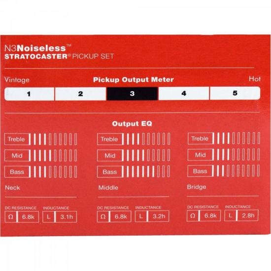 Set de Captadores Para Guitarra N3 NOISELESS STRAT Branco Vintage FENDER por 0,00 à vista no boleto/pix ou parcele em até 1x sem juros. Compre na loja Mundomax!