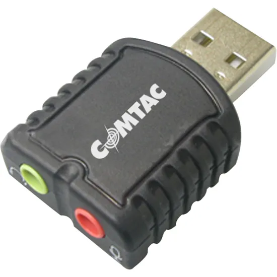 Cabo Conversor USB 2.0 para Áudio Estéreo Preto COMTAC (58119)