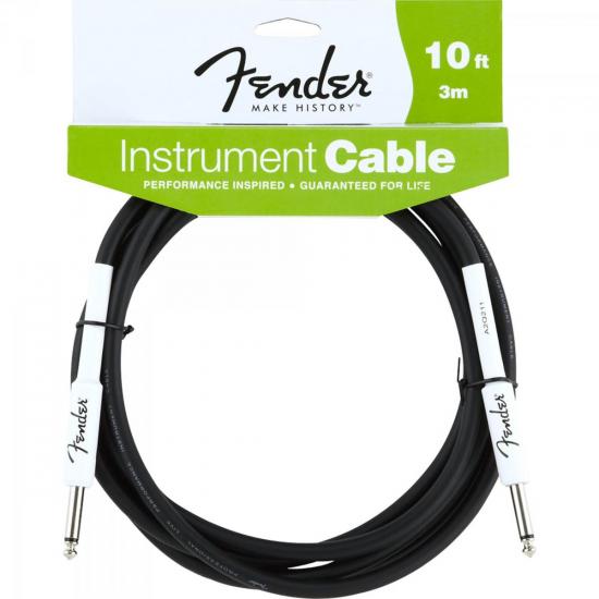 Cabo para Instrumentos P10 x P10 3m PERFORMANCE SERIES Preto FENDER por 0,00 à vista no boleto/pix ou parcele em até 1x sem juros. Compre na loja Mundomax!