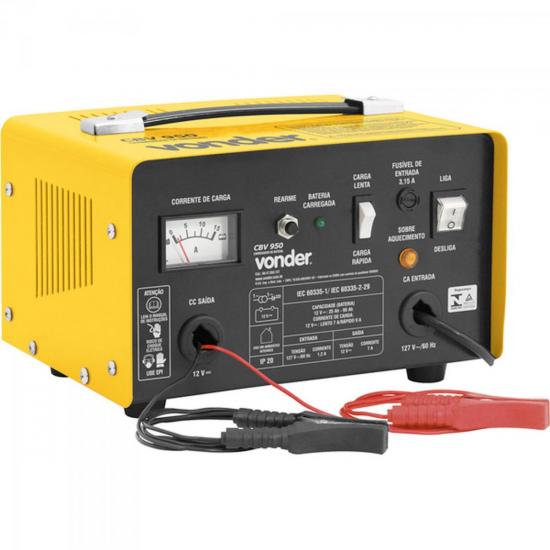 Carregador de Bateria 220V CBV950 Amarelo VONDER por 0,00 à vista no boleto/pix ou parcele em até 1x sem juros. Compre na loja Mundomax!