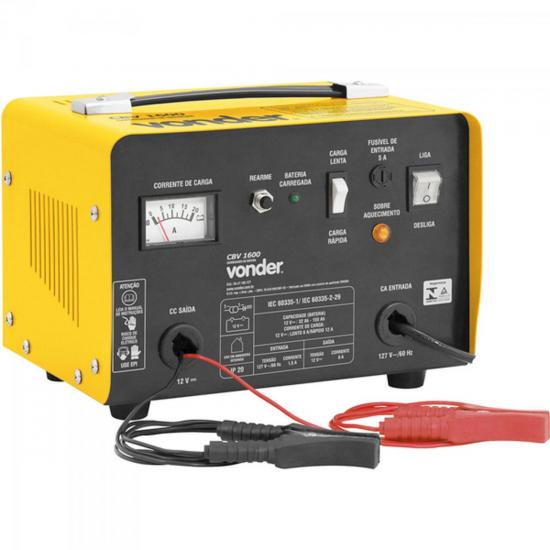 Carregador de Bateria 220V CBV1600 Amarelo VONDER por 0,00 à vista no boleto/pix ou parcele em até 1x sem juros. Compre na loja Mundomax!