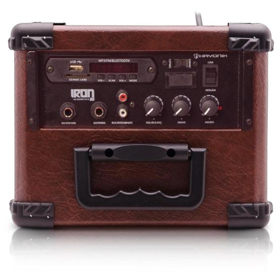Caixa de Som Multiuso HAYONIK Iron 80 20W Bluetooth Marrom por 589,99 à vista no boleto/pix ou parcele em até 10x sem juros. Compre na loja Mundomax!