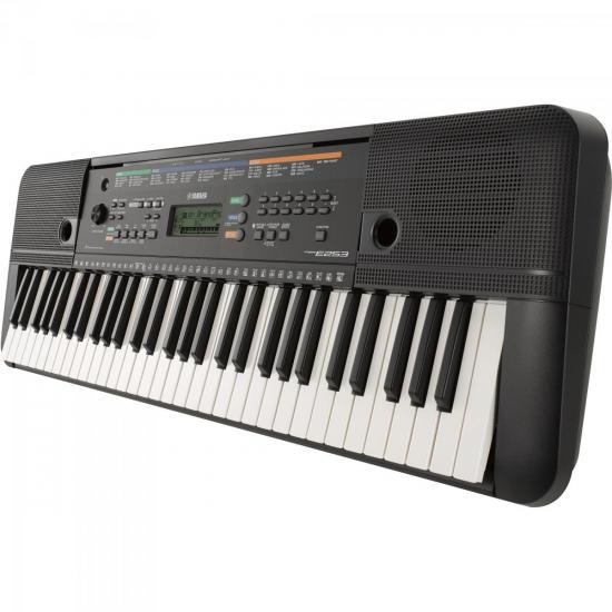 Teclado Arranjador YAMAHA PSR-E253 Preto por 0,00 à vista no boleto/pix ou parcele em até 1x sem juros. Compre na loja Mundomax!