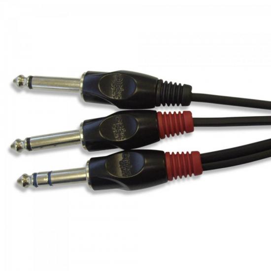 Cabo Para Áudio P10 AC15 5m Preto SANTO ANGELO por 0,00 à vista no boleto/pix ou parcele em até 1x sem juros. Compre na loja Mundomax!