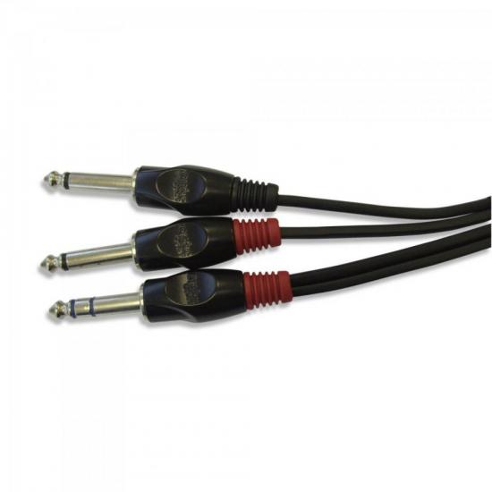 Cabo Para Áudio P10 AC15 5m Preto SANTO ANGELO por 0,00 à vista no boleto/pix ou parcele em até 1x sem juros. Compre na loja Mundomax!