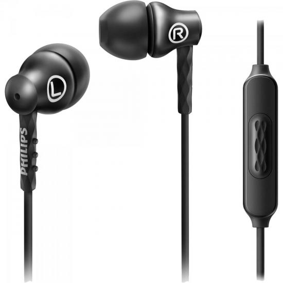 Fone de Ouvido Intra-Auricular com Microfone SHE8105BK/00 Preto PHILIPS por 0,00 à vista no boleto/pix ou parcele em até 1x sem juros. Compre na loja Mundomax!