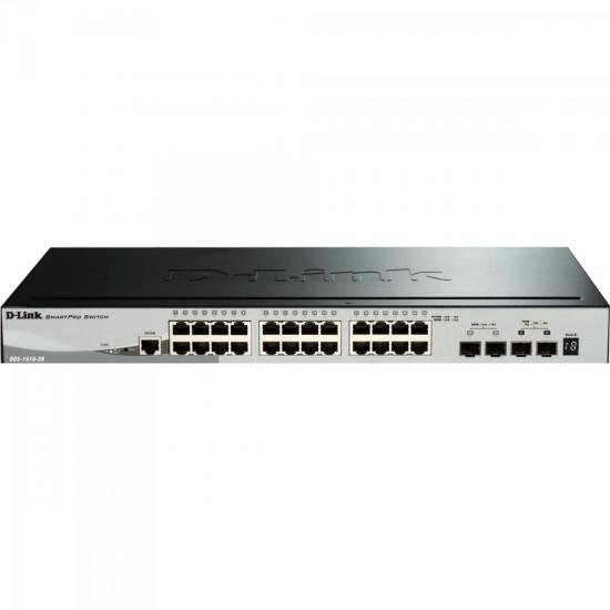 Switch Gigabit 28 Portas DGS-1210-28 Preto D-LINK por 0,00 à vista no boleto/pix ou parcele em até 1x sem juros. Compre na loja Mundomax!