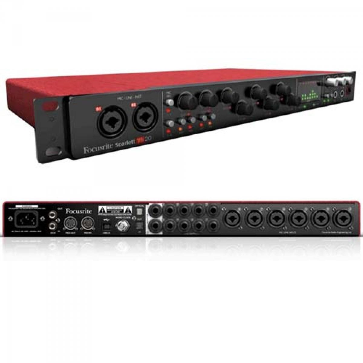 Focusrite Scarlett 18i20 オーディオインターフェース Interface para Áudio SCARLETT 18I20 Preto e Vermelho FOCUSRITE