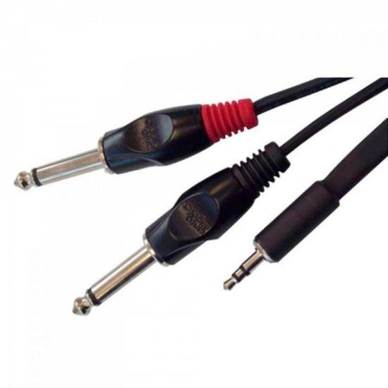 Cabo Para Áudio 1P2 x 2P10 1m Preto SANTO ANGELO por 0,00 à vista no boleto/pix ou parcele em até 1x sem juros. Compre na loja Mundomax!