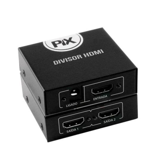 Divisor HDMI 1.3 1 Entrada X 2 Saídas Preto PIX por 99,00 à vista no boleto/pix ou parcele em até 3x sem juros. Compre na loja Mundomax!