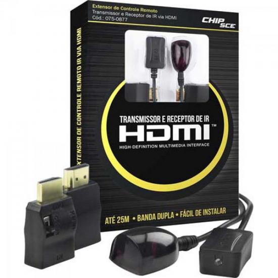 Extensor de Controle Remoto IR via HDMI Preto CHIP SCE por 0,00 à vista no boleto/pix ou parcele em até 1x sem juros. Compre na loja Mundomax!