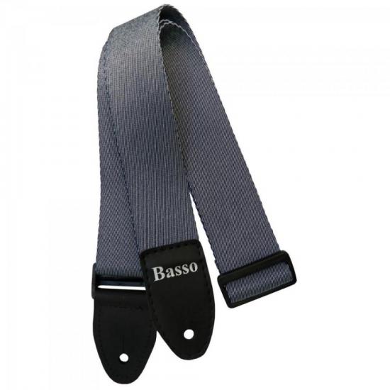 Correia Para Instrumentos Poliéster JEANS SF-136 Jeans Cinza BASSO por 0,00 à vista no boleto/pix ou parcele em até 1x sem juros. Compre na loja Mundomax!
