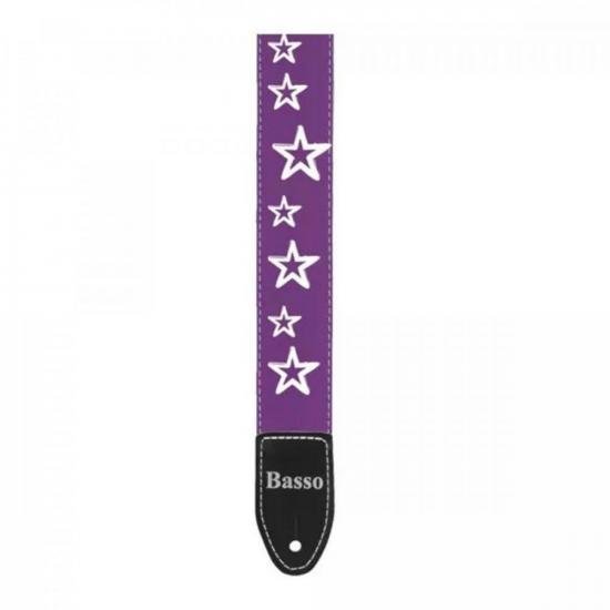Correia Para Instrumentos ESTRELAS SF-71 Lilas BASSO por 41,90 à vista no boleto/pix ou parcele em até 1x sem juros. Compre na loja Mundomax!