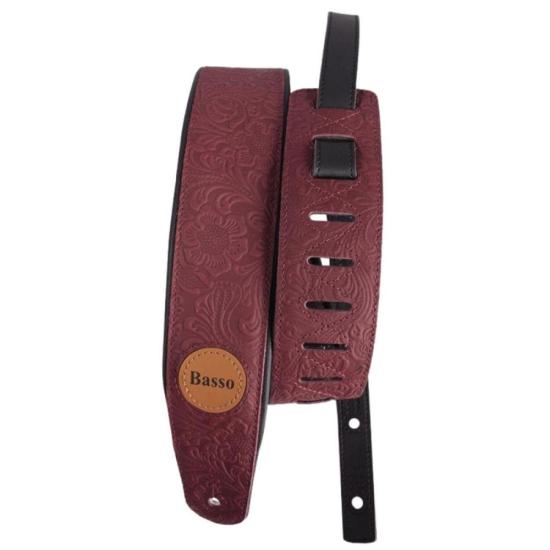 Correia para Instrumentos BASSO Couro FLORAL VT-SL-53 Envelhecida (58403)