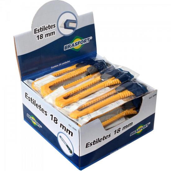 Estilete 18mm Brasfort por 4,00 à vista no boleto/pix ou parcele em até 1x sem juros. Compre na loja Mundomax!