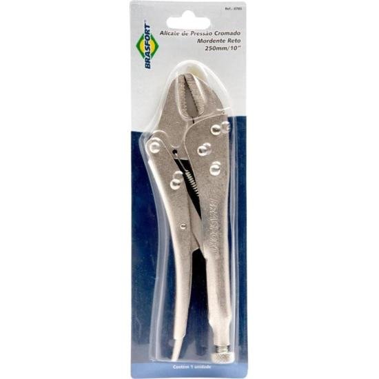 Alicate Pressão C10\" Cromado Brasfort por 32,00 à vista no boleto/pix ou parcele em até 1x sem juros. Compre na loja Mundomax!