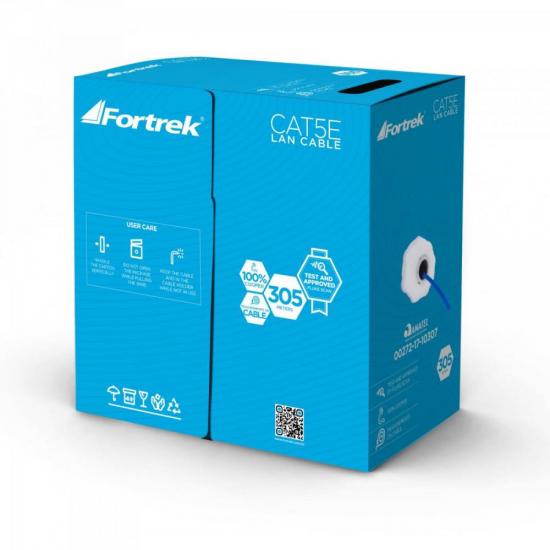 Cabo de Rede CAT5e CMX 305m CAT104/305 Azul FORTREK por 323,90 à vista no boleto/pix ou parcele em até 10x sem juros. Compre na loja Mundomax!
