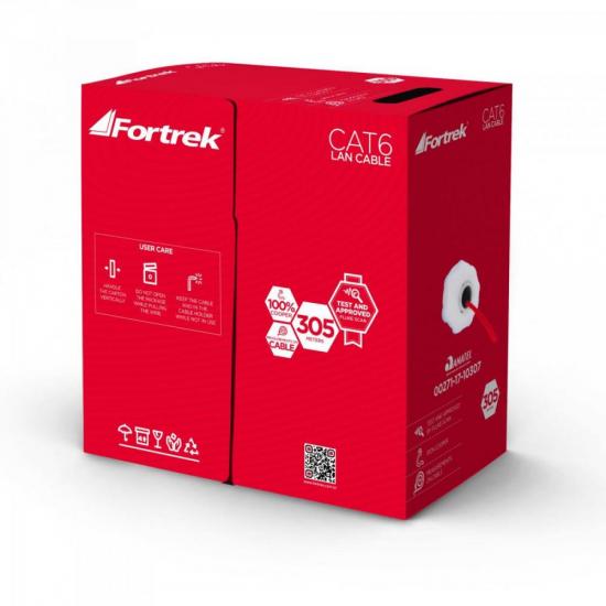 Cabo de Rede CAT6 CMX 305m CAT105/305 Vermelho FORTREK por 577,90 à vista no boleto/pix ou parcele em até 10x sem juros. Compre na loja Mundomax!