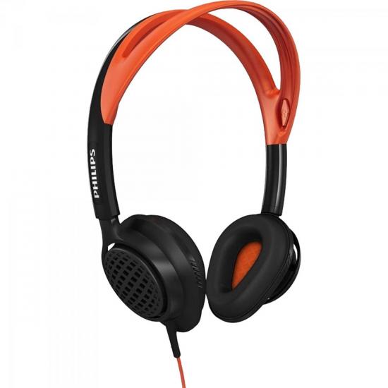 Fone de Ouvido Esportivo com Alça SHQ5200/10 Laranja/Preto PHILIPS por 0,00 à vista no boleto/pix ou parcele em até 1x sem juros. Compre na loja Mundomax!