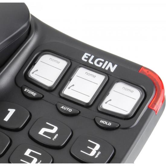 Telefone com Fio TCF2300 Preto ELGIN por 0,00 à vista no boleto/pix ou parcele em até 1x sem juros. Compre na loja Mundomax!