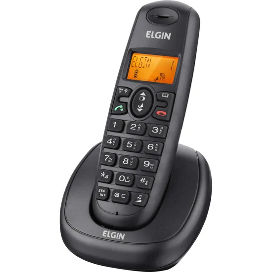 Telefone Sem Fio com ID e Viva Voz TSF7001 Preto ELGIN (58619)