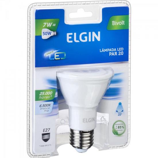 Lâmpada LED 7W Bivolt PAR 6500K Branca Fria ELGIN por 0,00 à vista no boleto/pix ou parcele em até 1x sem juros. Compre na loja Mundomax!