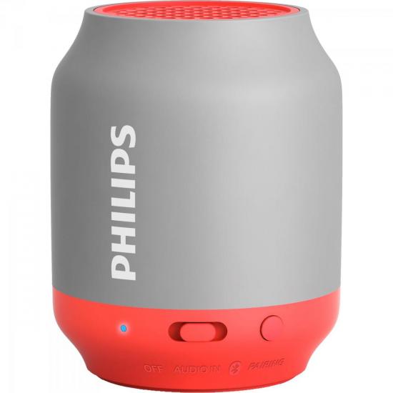 Caixa Multimídia 2W Bluetooth BT50GX/78 Cinza e Vermelha PHILIPS por 0,00 à vista no boleto/pix ou parcele em até 1x sem juros. Compre na loja Mundomax!